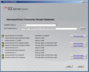 AdventureWorks2008 - installation